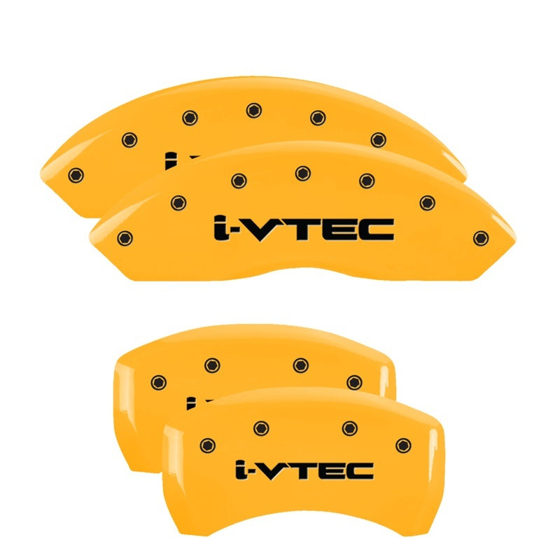 MGP 4 Caliper Covers Engraved Front & Rear Acura Yellow Finish Black Char 2005 Acura NSX