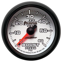 Charger l&#39;image dans la galerie, Autometer Phantom II 52.4mm Mechanical 0-60 PSI Boost Gauge