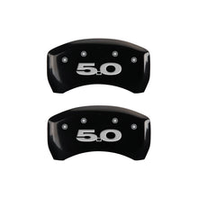 Laden Sie das Bild in den Galerie-Viewer, MGP Rear set 2 Caliper Covers Engraved Rear 50 Black finish silver ch