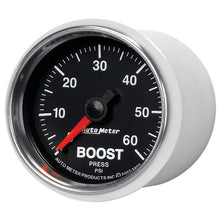 Laden Sie das Bild in den Galerie-Viewer, Autometer GS 52mm 0-60 psi Mechanical Boost Gauge