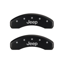 Carica l&#39;immagine nel visualizzatore di Gallery, MGP 4 Caliper Covers Engraved Front &amp; Rear JEEP Red finish silver ch