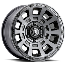 Load image into Gallery viewer, ICON Thrust 17x8.5 6x5.5 25mm Offset 5.75in BS Smoked Satin Black Tint Wheel