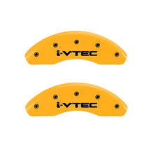 Charger l&#39;image dans la galerie, MGP Front set 2 Caliper Covers Engraved Front i-Vtec Yellow finish black ch