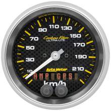 Laden Sie das Bild in den Galerie-Viewer, Autometer Carbon Fiber 3-3/8in. 0-225KM/H (GPS) Speedometer Gauge