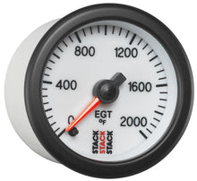 Load image into Gallery viewer, Autometer Stack 52mm 0-2000 Deg F Pro Stepper Motor Exhaust Gas Temp Gauge - White