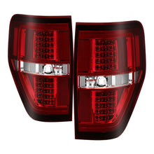 Cargar imagen en el visor de la galería, xTune 09-14 Ford F-150 Light Bar LED Tail Lights - Red Clear (ALT-JH-FF15009-LBLED-RC)