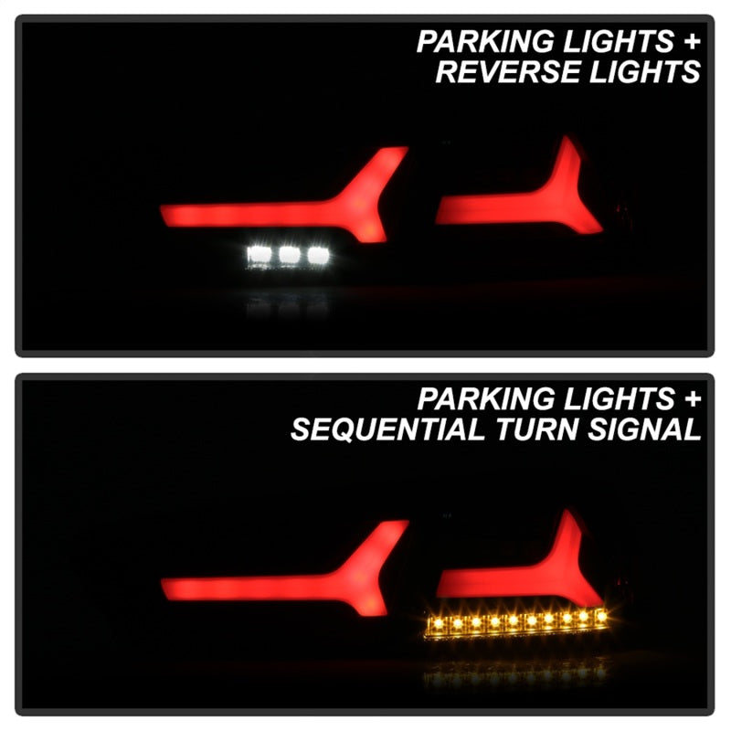 Spyder Mitsubishi Lancer/Evolution X 08-14 V2 LED Tail Lights - Black Smoke ALT-YD-ML08V2-SEQ-BSM