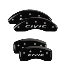 गैलरी व्यूवर में इमेज लोड करें, MGP 4 Caliper Covers Engraved Front &amp; Rear Mgp Yellow Finish Black Char 2017 Honda Civic