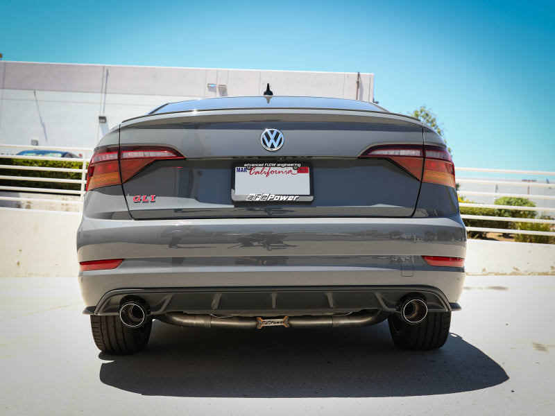 afe 19-21 VW Jetta GLI L4-2.0L (t) MACH Force-Xp 3in to 2-1/2in SS Cat-Back Exhaust System Carbon