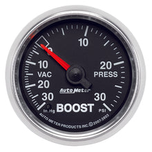 Laden Sie das Bild in den Galerie-Viewer, Autometer GS 52mm 30 In Hg.-Vac/30 PSI Mechanical Vacuum/Boost Gauge