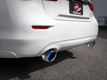 Cargar imagen en el visor de la galería, aFe Takeda 2.5in 304 SS Cat-Back Exhaust System w/ Blue Flame Tips 16-18 Infiniti Q50 V6-3.0L (tt)