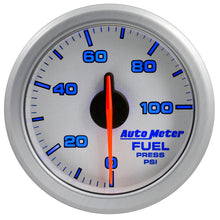 Carica l&#39;immagine nel visualizzatore di Gallery, Autometer Airdrive 2-1/6in Fuel Pressure Gauge 0-100 PSI - Silver