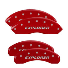 Carica l&#39;immagine nel visualizzatore di Gallery, MGP 4 Caliper Covers Engraved Front &amp; Rear MGP Red finish silver ch