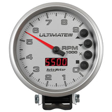 Carica l&#39;immagine nel visualizzatore di Gallery, Autometer 5 inch Ultimate III Playback Tachometer 9000 RPM - Silver