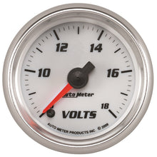 Charger l&#39;image dans la galerie, Autometer Pro-Cycle Gauge Voltmeter 2 1/16in 18V Digital Stepper Motor White