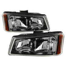 गैलरी व्यूवर में इमेज लोड करें, Xtune Chevy Silverado 1500/2500/3500 03-06 Crystal Headlights Black HD-JH-CSIL03-BK-AM