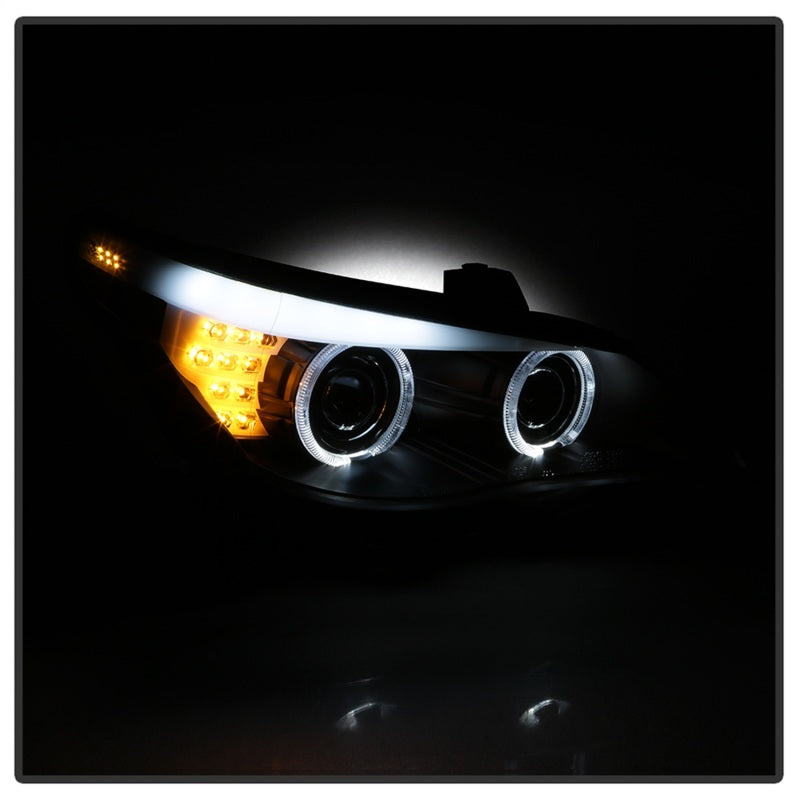 Spyder 08-10 BMW 5-Series E60 w/AFS HID Projector Headlights - Black (PRO-YD-BMWE6008-AFSHID-BK)