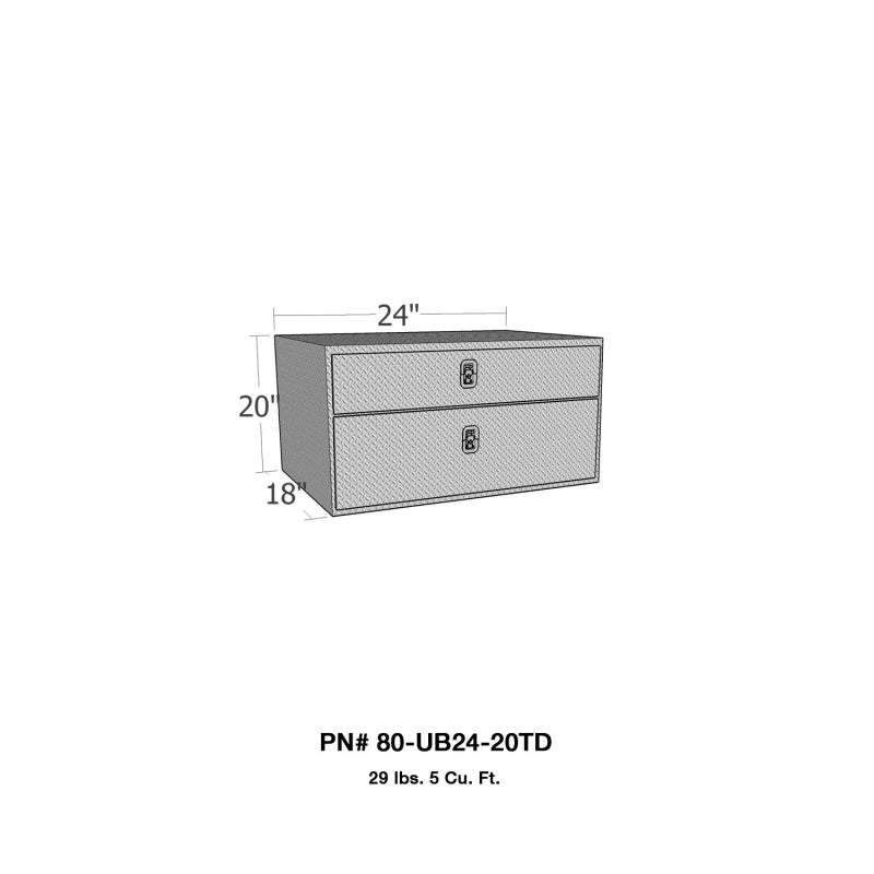 Westin/Brute UnderBody 24in x 20in w/ Top Drawer - Aluminum