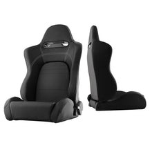 Carica l&#39;immagine nel visualizzatore di Gallery, Xtune Evo9 Style Racing Seat Pu (Double Slider) Black/Black Driver Side RST-EVO9-01-BK-DR