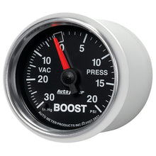 Laden Sie das Bild in den Galerie-Viewer, Autometer GS 52mm 30 in Hg/20 psi Mechanical Vacuum/Boost Gauge