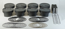 Laden Sie das Bild in den Galerie-Viewer, Mahle MS Piston Set GM LS 376ci 4.07in Bore 3.622in Stk 6.125in Rod .927 Pin -12cc 9.3 CR Set of 8