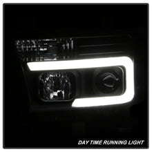 Charger l&#39;image dans la galerie, Spyder 08-13 Toyota Sequoia Projector Headlights - Light Bar DRL - Black PRO-YD-TTU07V2-LB-BK