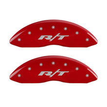 गैलरी व्यूवर में इमेज लोड करें, MGP 4 Caliper Covers Engraved Front &amp; Rear RT1-Truck Red finish silver ch