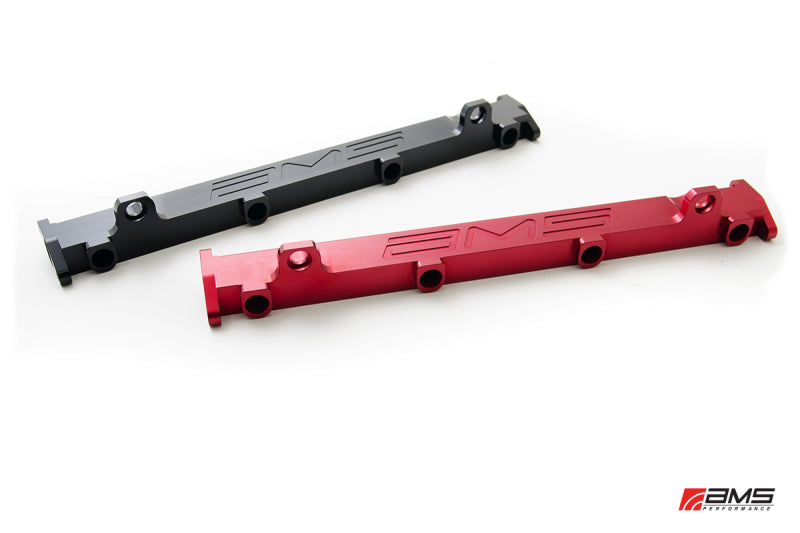 AMS Performance 03-07 Misubishi EVO VIII/IX CNC Machined Aluminum Fuel Rail - Red