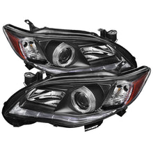 Load image into Gallery viewer, Spyder Toyota Corolla 11-13 Projector Headlights Halogen Model Only - DRL LED Blk PRO-YD-TC11-DRL-BK