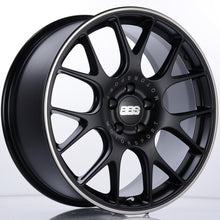 गैलरी व्यूवर में इमेज लोड करें, BBS CH-R 19x8.5 5x112 ET32 Satin Black Polished Rim Protector Wheel -82mm PFS/Clip Required