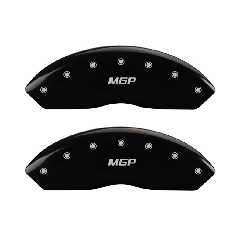 MGP 4 Caliper Covers Engraved Front & Rear MGP Black Finish Silver Char 1988 Chevrolet Corvette