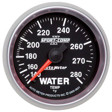 Load image into Gallery viewer, Autometer Sport-Comp II 2-1/16in 140-280 Deg Mechanical Water Temp Gauge - Black