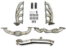 Carica l&#39;immagine nel visualizzatore di Gallery, aFe Twisted Steel Headers Up-Pipes &amp; Down-Pipe 11-15 GM Diesel Trucks V8-6.6L (td) LML