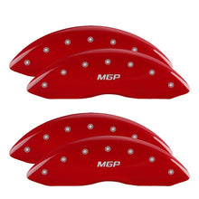 Carica l&#39;immagine nel visualizzatore di Gallery, MGP 4 Caliper Covers Engraved Front &amp; Rear MGP Red finish silver ch