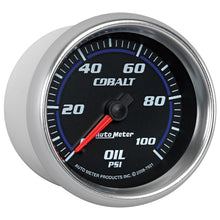 Carica l&#39;immagine nel visualizzatore di Gallery, Autometer Cobalt 66mm 0-100 PSI Oil Pressure Gauge