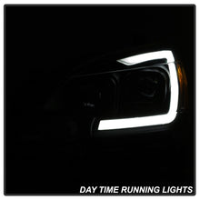 Cargar imagen en el visor de la galería, xTune 13-15 Nissan Sentra DRL LED Light Bar Proj Halogen Headlights - Blk Smoke (PRO-JH-NS13-LB-BSM)