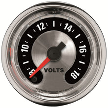 Cargar imagen en el visor de la galería, Autometer American Muscle 52mm Full Sweep Electric 8-18 Volts Voltmeter Gauge