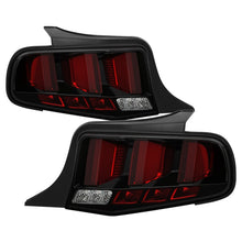 Cargar imagen en el visor de la galería, Spyder 10-12 Ford Mustang Red Light Bar LED Sequential Tail Lights - Blk ALT-YD-FM10-RBLED-BK