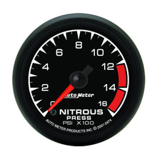 Laden Sie das Bild in den Galerie-Viewer, Autometer ES 52mm Full Sweep Electric 0-1600 PSI Nitrous Pressure Gauge