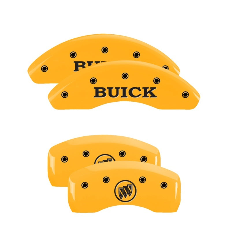 MGP 4 Caliper Covers Engraved Front Buick Rear Yellow Finish Black Char 1998 Buick Regal