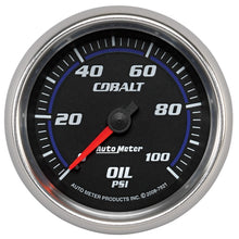 Carica l&#39;immagine nel visualizzatore di Gallery, Autometer Cobalt 66mm 0-100 PSI Oil Pressure Gauge