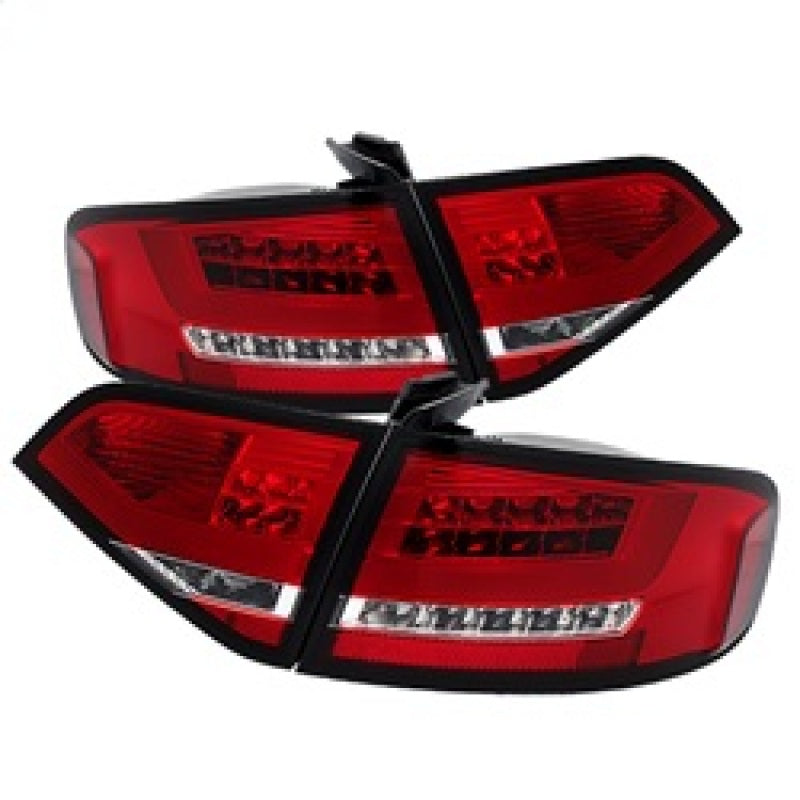 Spyder Audi A4 09-12 4Dr LED Tail Lights LED Model Only - Red Clear ALT-YD-AA409-L-LED-RC