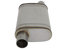 Cargar imagen en el visor de la galería, aFe MACH Force-Xp 409 SS Muffler 2.5in Offset Inlet/2.5in Offset Outlet 14in L x 9in W x 4in H Body