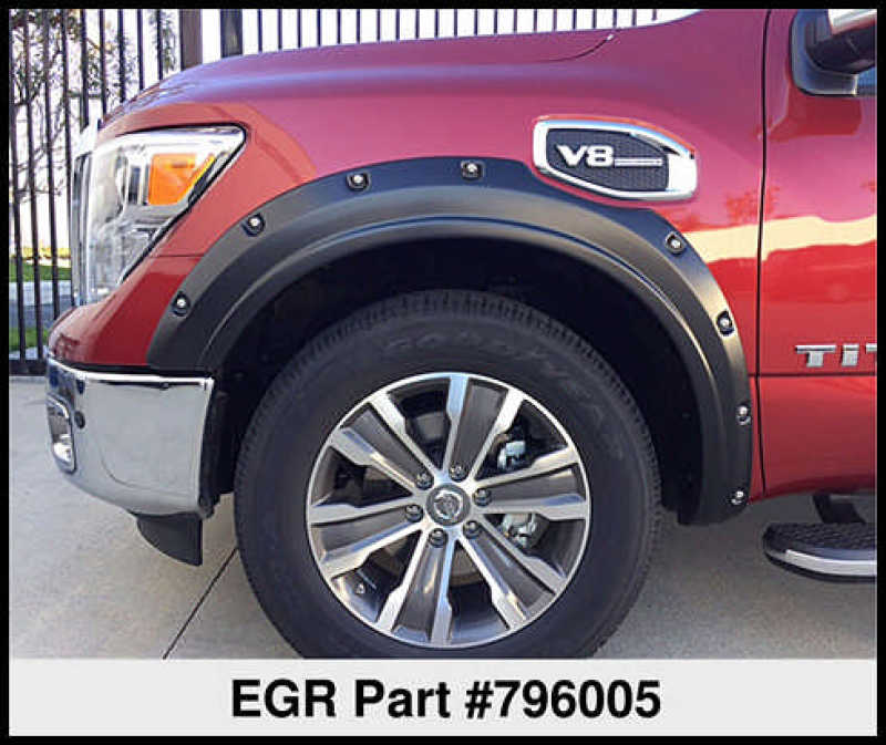 EGR 2017 Nissan Titan Bolt-On Look Fender Flares - Set - Black Matte (796005)