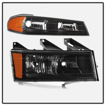 Load image into Gallery viewer, Xtune Chevy Colorado 04-12 OEM Headlights w/ Bumper Lights Black HD-JH-CCOL04-SET-BK