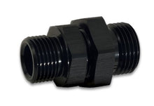 Laden Sie das Bild in den Galerie-Viewer, Vibrant -10AN to -8AN ORB Male to Male Union Adapter - Anodized Black