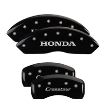 Laden Sie das Bild in den Galerie-Viewer, MGP 4 Caliper Covers Engraved Front Honda Engraved Rear Crosstour Black finish silver ch